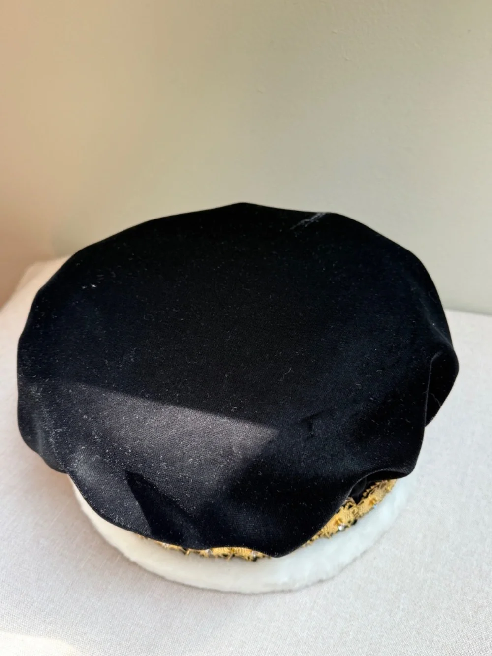 Black Velvet 6 1/2 in. Regal Crown with Gold Band